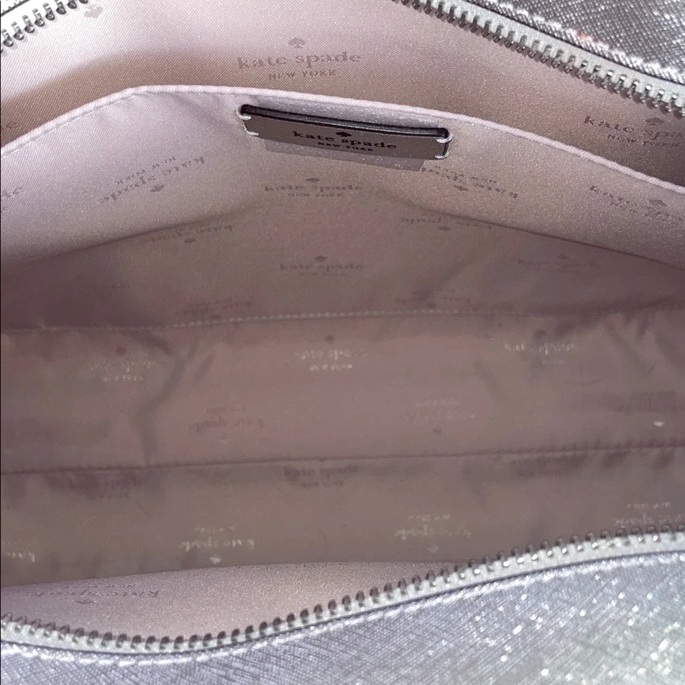 Kate Spade Kenzie Silver Metallic Purse & Wallet - Picture 7 of 16